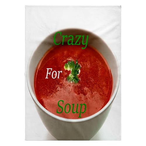 3dRose Bowl of Soup Photo with Crazy for Words 22x30 Bath Hand Pool Towel