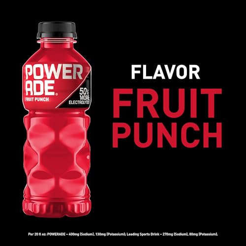 POWERADE Sports Drink Fruit Punch, 20 Ounce (Pack of 24)