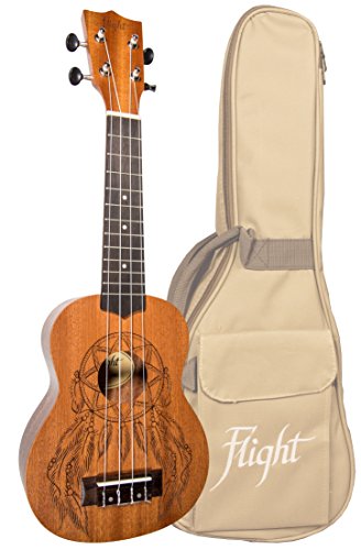 Flight NUS350 Dreamcatcher Soprano Ukulele - Les Beatles, Paul McCartney, John Lennon, RIngo Starr, George Harrison Flight NUS350 Dreamcatcher Soprano Ukulele