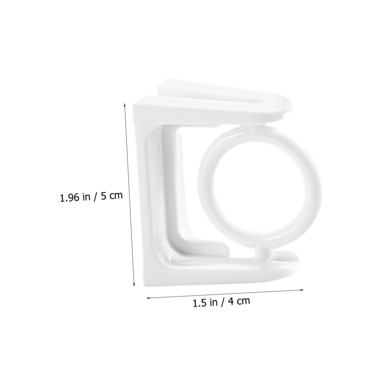 Cabilock 20 Pcs Crochet Rond Support De Tringle À Rideau De Supports De Tringle À Rideau Supports De Tringle À Draperie Circulaires sans Perçage Supports De Tringle À