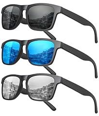 (3 Pack) Black/Ice Blue/Silver