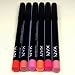 NYX Cosmetics Long Lasting Slim Lip Liner Pencils 6 Colors