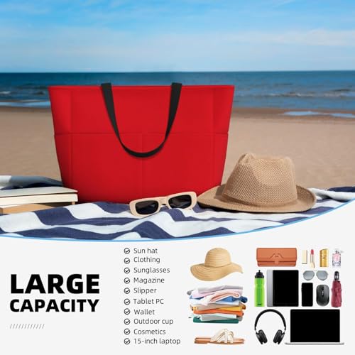 Bolsa de viaje de playa espaciosa con cremallera para evitar pérdidas 7