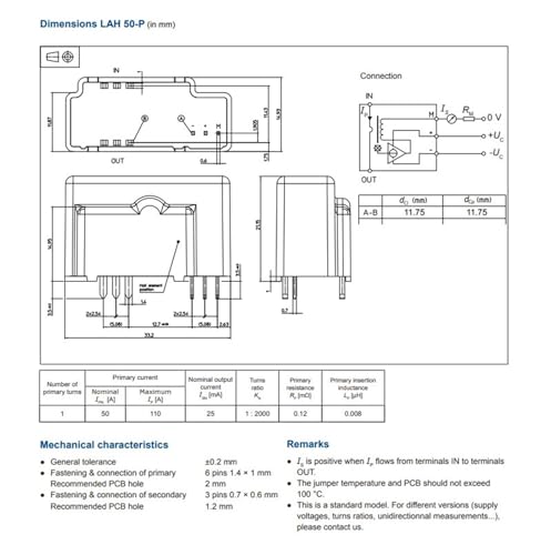 Capteurs de transformateur LAH50-P pour securiser vos cartes - 3