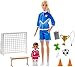 Barbie Soccer Coach Playset with Blonde Soccer Coach Doll, Student Doll and Accessories
