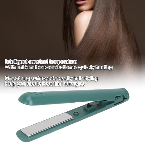 Plancha para cabello portátil color verde miniatura 3