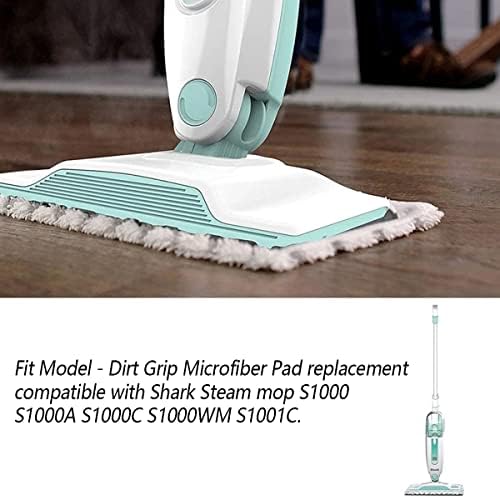 4Pcs Steam Mop Pads Replacement for Shark Steam Mop S1000 S1000A S1000C S1000WM S1001C, Microfiber Washable Dirt Grip Pads Refill Soft Steam Cleaner Pad