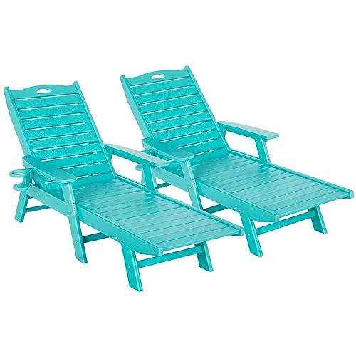 nalone-Chaise-Lounge-Set-of-2-Outdoor-with-5-Position-Adjustable-Backrest-HDPE-Lounge-Chair-for-Outside-Supports-Up-to-400-LBS-Pool-Lounge-Chairs-for-Patio-Poolside-Deck-Beach-Backyard-Aruba nalone Chaise Lounge Set of 2 Outdoor with 5 Position Adjustable Backrest HDPE Lounge Chair for Outside Supports Up to 400 LBS Pool Lounge Chairs for Patio Poolside Deck Beach Backyard Aruba