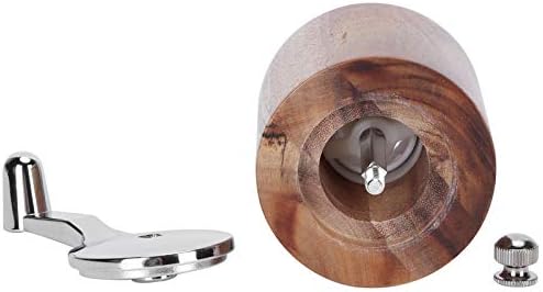Manual Pepper Grinder Adjustable Wooden Ceramic Core Salt Grinder 2.3 X 3.1in with Handle Spices Mill Grinding