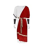 Costume romano classico Toga Cosplay con cintura perfetto per travestimenti, giochi di ruolo, foto di Halloween, feste in costume, feste, night club, Halloween, cosplay, spettacoli teatrali, fotografia, carnevale, feste in maschera, ecc.