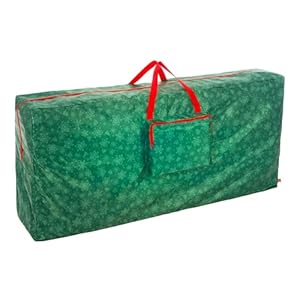 LIVIVO Deluxe Christmas Tree Decoration Lights Zip Up Sack Storage Bag Organiser For Upto 9ft Xmas Trees – Stores Ribbon Tinsel Wreath Stocking Lights Bow Tags, Gift Wrap Paper Tidy