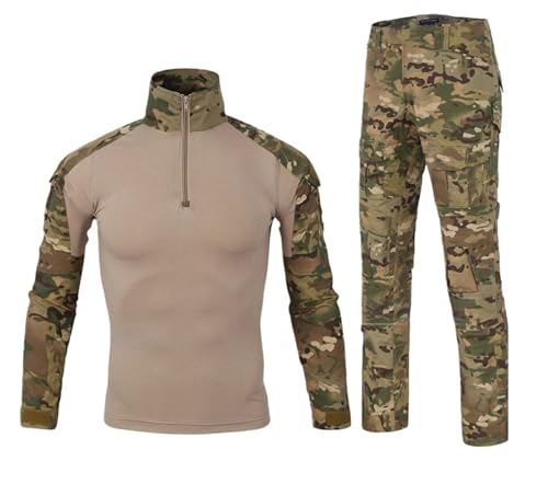 Kamouflagekläder för män, militärkläder, taktisk kamouflagekläder jaktuniform, militär groddräkt, kamouflage-C, 3XL