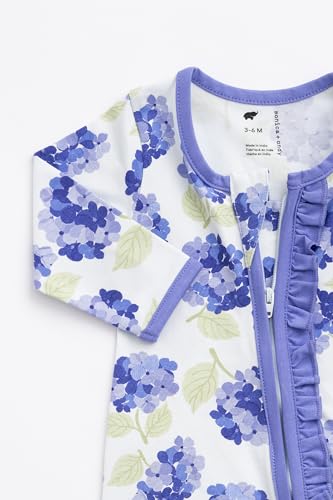 Image of monica + andy Double Zipper One Piece, 100% Organic Baby Clothes for Girls & Boys, Unisex, Preemie, Newborn & Infant Sizes