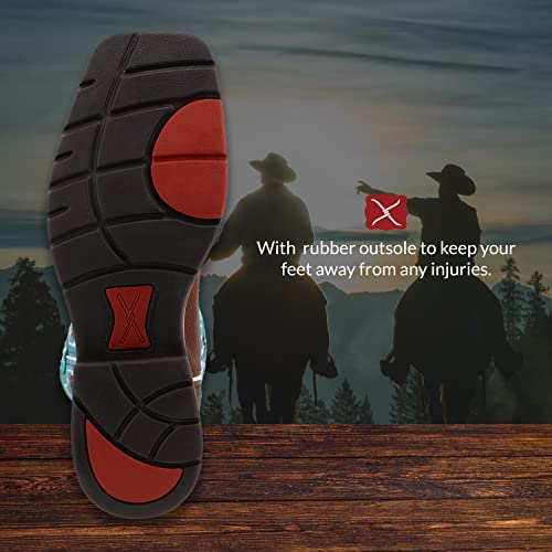 Twisted X Men’s 12” Pull-On Work Boot - Cowboy Boots Crafted with Molded Rubber Outsole, Full-Grain Leather Vamp and Shaft, Waterproof Interior Lining, Full-Length Composite Insole, and Air-Mesh Lined Shaft, Brown 10.5 EE