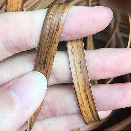 Ratán sintético plano de grano de madera resistente para tejer cestas 3