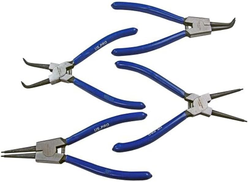 US PRO 4pc 175mm (7") Circlip/Snap Ring Plier Set Internal/External 2064