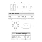 HANDLEZONE® Bathroom Toilet Door Thumb Turn and Release Deadbolt Kit - Dual Finish Polished/Satin Nickel - 76mm Bolt with 57mm Backset - Image 6