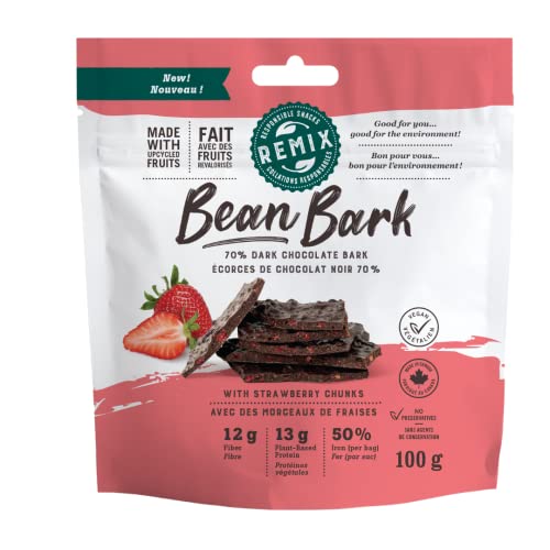 Remix Snacks Bean Bark Fraise Chocolat Noir 70% 100g