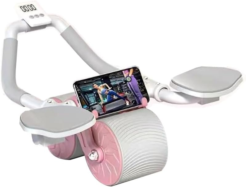 FC22 Elbow Support Automatic Rebound Abdominal Wheel,Ab Roller for Abdominal Exercise Machine,Abs Workout Equipment,Dolly Core Strengthening Trainer Fitness Belly Training for Men & Women