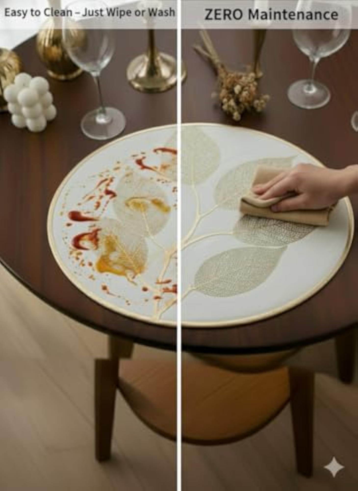 Placemat and Table Runner Set Combo for Dining Table