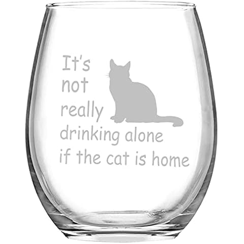 Joymaking Cat Lover's Stemless Wine Glass Cover