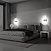 KICAAO Modern Wall Sconces Set of Two, Led Wall Light 10w, 6000k White Light Up Downlight, Hardwired Acrylic Wall Light Lighting, Suitable for Living Room Corridor Bedside (Cool White 6000K 2Pack)