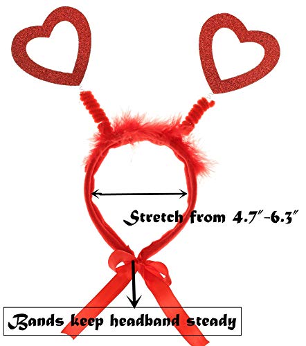 Disfraz para perro con diadema corazón rojo y bandana a cuadros miniatura 4