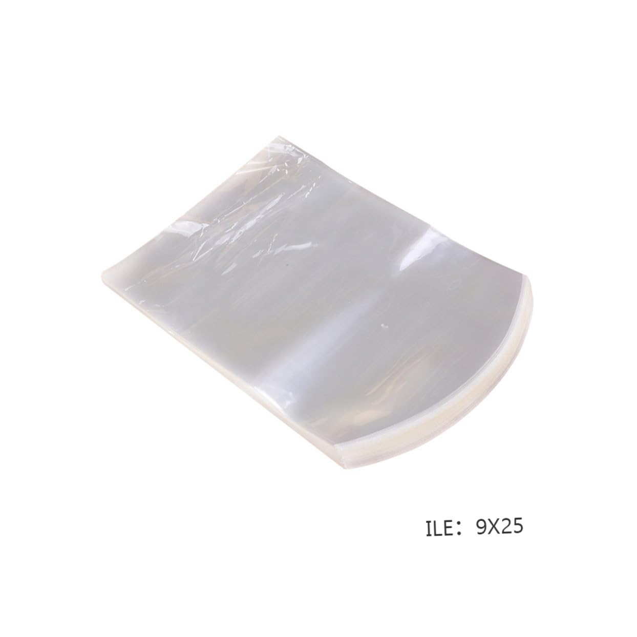 100 Pcs PVC Heat Shrink Film Bags 9x25 Cm Curved Food Wrapper Packaging Seal Bags for Bottles Boxes Crafts Industrial Shrink Wrap