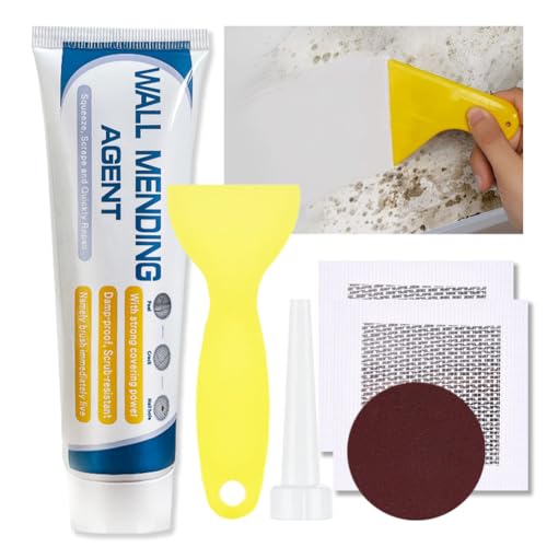 Wall Repair Paste Kit with Squeegee 100g Repair Cream Drywall Patches Fast-Drying Waterproof Formula Wall Filler Repair Kit Quick Drying & Waterproof Wall Mending Agent With Mesh