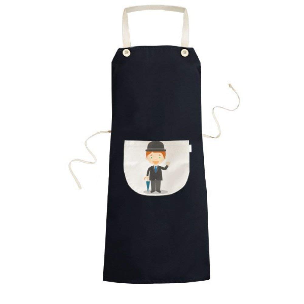 Tablier noir Angleterre bavoir de poche une idée cadeau chef originale