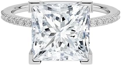 1–5 Carat Lab Grown Diamond Ring VVS2 10K 14K 18K Solid Gold & 925 Sterling Silver Engagement Ring Half Coverage Halo Wedding Bridal Anniversary Ring for Women(IGI-CERTIFIED)