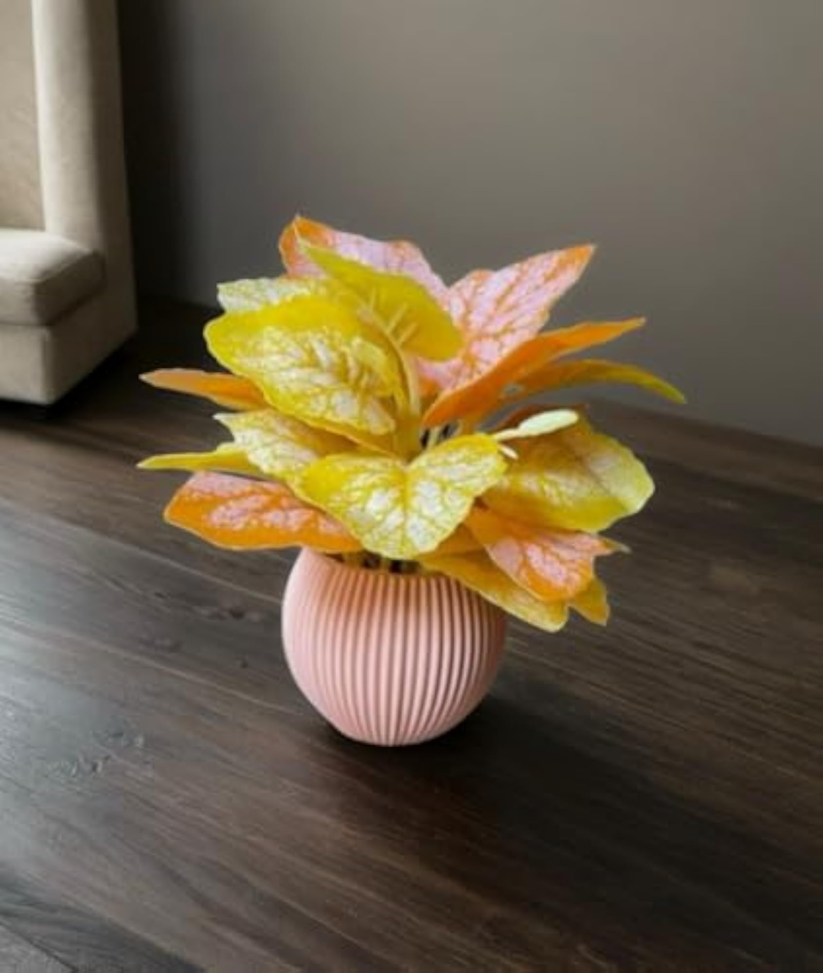 Orange & Yellow Leaves Artificial Plant for Home Decor
