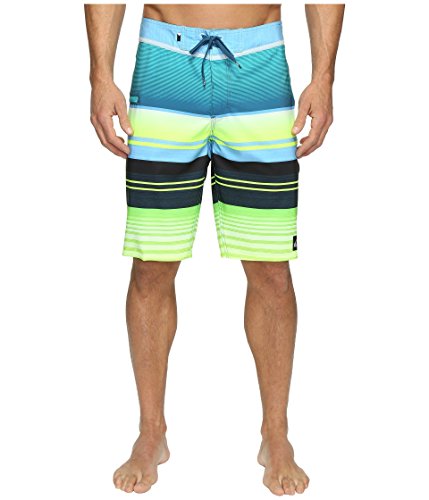 Quiksilver Men's Everyday Stripe Vee 21 Boardshort, Moroccan Blue, 34