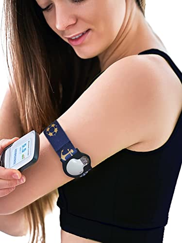 Guardian Enlite Sensor Armband Elastic Blood Sugar Sensor Holding Band - Nautical (S (23-29cm)), S (23-29 cm) - Image 4