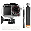 YHTSPORT Action Camera Diving Accessory Kit for DJI Osmo Action 5 Pro/Action 4 /Action 3, Waterproof Case + Waterproof Floating handle, Action Camera Mount Accessories Kit for Water Sport