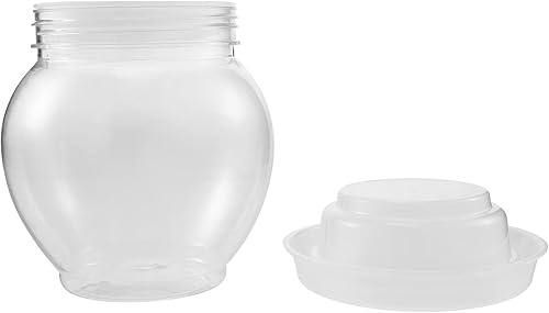 Angoily Tarro de decapado Fermentación Contenedor de pepinillo de plástico Crock con sello de agua Tapa Airlock para elaborar decapado Kimchi