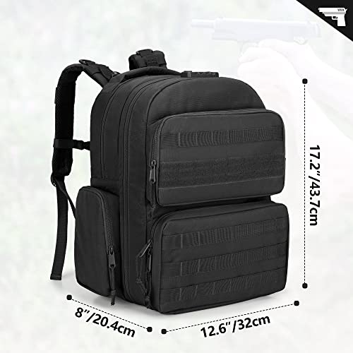GOBUROS Tactical Pistol Backpack with TSA Lock