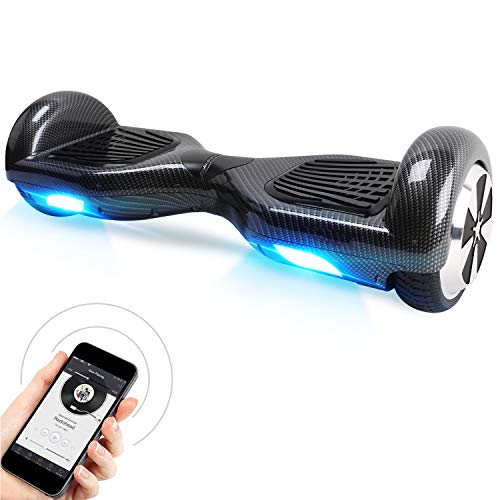 Hoverboard 6.5" Self Balance Scooter mit Bluetooth Lautsprecher - Kinder Sicherheitsmodus - Tragetasche - LED - Elektroroller Segway Geschenk