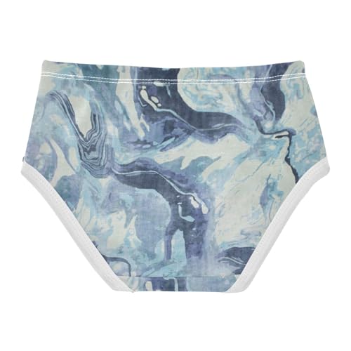 Girls' Underpants Kids Cotton Underwear Panties Briefs For Girl Age 2-8 Years Marbling Pattern Vintage Color2