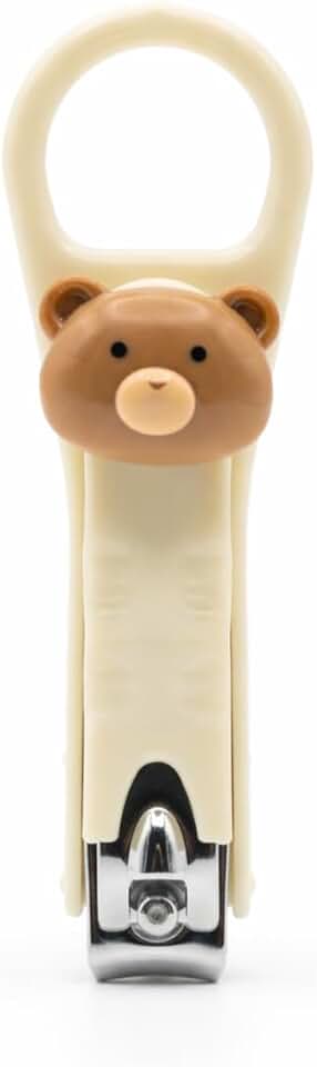 Cortador de Unhas para Bebê e Infantil com Cabo Ergonômico e Design de Ursinho Lâminas de Precisão em Aço Inox para Recém-Nascidos e Crianças