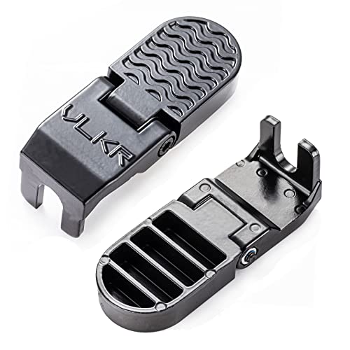 Rear Feet Pedals for Bike: Rear Seat Footrest Pedals Foldable for Bicycle. Folding U Slot Non-Slip Feet Pegs for Mountain Bike Electric Bicycle (10mm)
