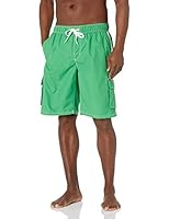 Kanu Surf Men's Barracuda Swim Trunks (Regular & Extended Sizes) Green