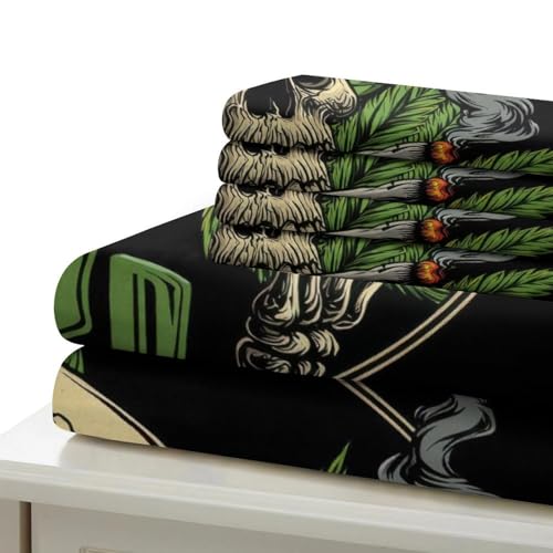 Parure de lit King microfibre super douce motif crâne symbolique - 7