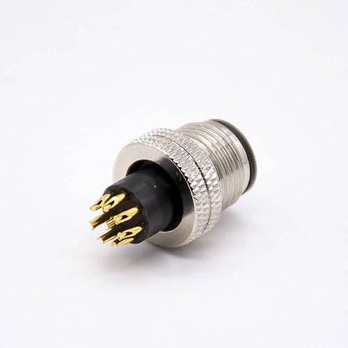 Miniatura 3 de m12 conector 8 Pin recto macho overmoldeado soldadura taza sin blindaje un código macho recto 8pin m12 conector
