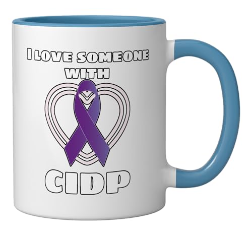 Taza de cerámica con diseño CIDP en azul y blanco miniatura 2