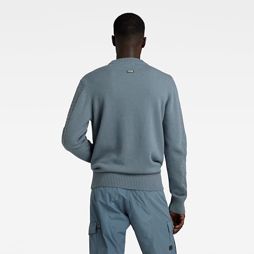 Miniatura 3 de G-Star Raw Jersey Cable Knitted Para Hombre, Gris Axis D23939-D447-5781 , M