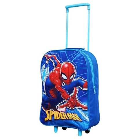 Spiderman Kids Cabin Bag Suitcase with Wheels Cover