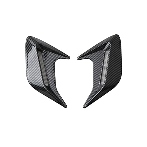 Image of Automaze 2pc Car Air Flow Intake Decorative Side Vent Hood Cover Universal Air Flow Vent Protection Cover (Carbon Fibre)