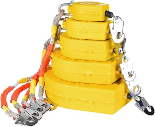 Equipo de seguridad autorretráctil de 7m con cable de acero y ganchos para trabajos en altura 3