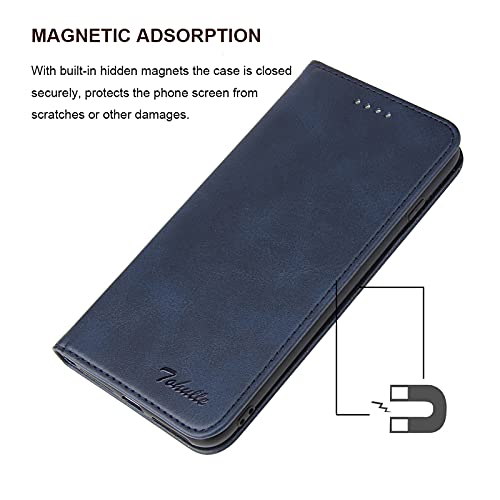 Tohulle Case For Samsung Galaxy S10 Plus, Premium Pu Leather Wallet Case With Card Holder Kickstand Built-In Magnetic Closure Flip Folio Phone Cover For Samsung Galaxy S10 Plus - Blue #TOP4